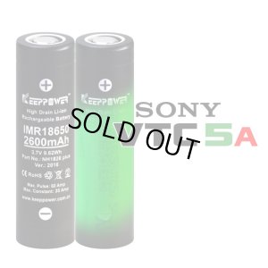 画像1: 【SONY製セル・VTC5A】KEEPPOWER - IMR 18650 Plusリチウムマンガン充電池【フラットトップ／2600mAh／Max60A】