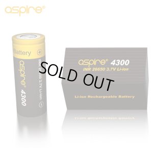 画像1: Aspire - INR 26650 リチウムイオン充電池【フラットトップ／4300mAh／Max40A】