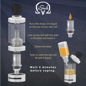 画像2: Innokin - iSub V Tank【電子タバコ／VAPEアトマイザー】