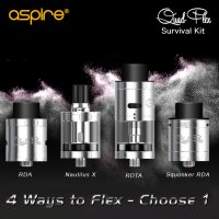 Aspire - Quad-Flex 【中〜上級者向け・電子タバコ／VAPEアトマイザー】