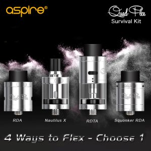 画像1: Aspire - Quad-Flex 【中〜上級者向け・電子タバコ／VAPEアトマイザー】
