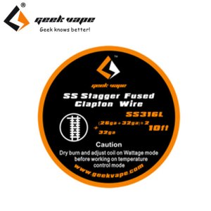 画像1: Geek Vape - SS Stagger Fused Clapton Wire（ステンレススチール・スタッガーフューズド・クラプトン）約3m