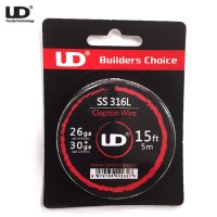 UD - SS 316L Clapton Wire（ステンレススチール・26G＋30Gのクラプトン）約5m