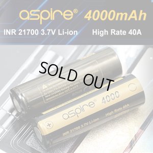 画像1: Aspire - INR21700 リチウム充電池【フラットトップ／4000mAh／MAX40A】