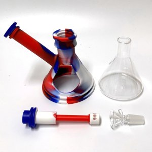 画像7: カラフルシリコン in ガラスチャンバーボング