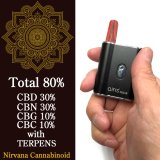 （高濃度TC80%配合） Nirvana Cannabinoid - CBD カンナビノイド  カートリッジ & Airis MysticaII ヴェポライザーセット（日本語説明書付き）