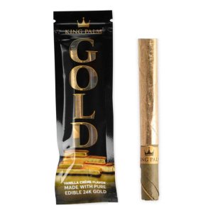 画像1: KING PALM - 24K Gold Pre-Rolled 24金 ナチュラルリーフラップ 1本入り