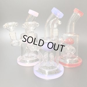 画像1: Small Stemless 4Tree Glass Bong スモールステムレス4ツリーガラスボング 15.5cm