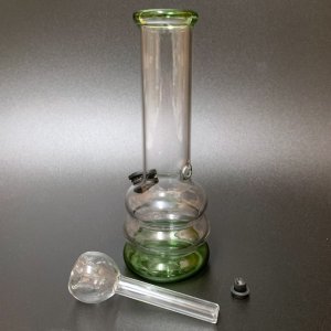 画像3: Glass Mini Bong 3Rings ミニ ガラスボング 14cm