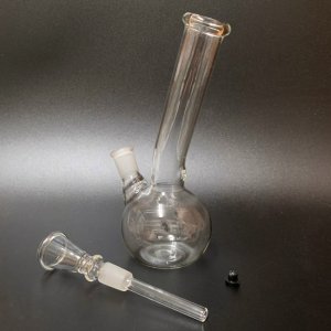 画像3: 7inch Clear Glass Bong Flask  ガラスボング 18cm