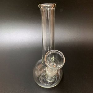 画像2: 7inch Clear Glass Bong Flask  ガラスボング 18cm