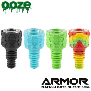 画像1: OOZE - Armor Silicone Bong Bowl - ガラスボング　水パイプ用　火皿 ／ 14mm & 18mm オス型（CBDカートリッジ使用可能）