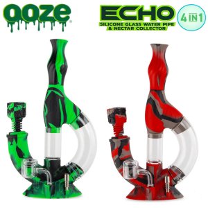 画像1: OOZE - ECHO Silicone Water Pipe & Nectar Collector 4 in 1 ガラス&シリコン ボング（ハーブ／ワックス／CBDカートリッジ対応）