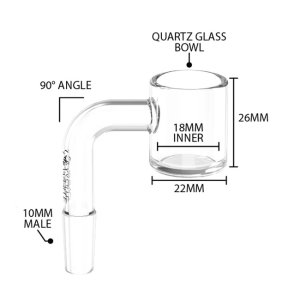 画像2: White Rhino - 2mm／4mm Quartz Banger ワックス & オイル用　火皿 ネイル（太さ14mm ／ オス型）