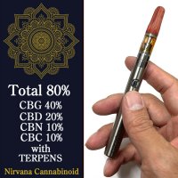 （CBG優勢／TC80%配合） Nirvana Cannabinoid - Focus on CBG カートリッジ 0.5ml ヴェポライザーセット（すぐに使えるスターターキット）