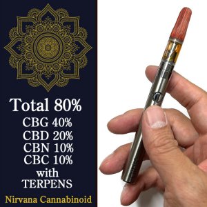 画像1: （CBG優勢／TC80%配合） Nirvana Cannabinoid - Focus on CBG カートリッジ 0.5ml ヴェポライザーセット（すぐに使えるスターターキット）