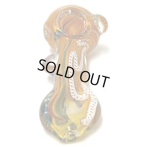 画像5: Thick Gold Fumed Stripe Glass Pipe ガラスパイプ