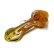 画像1: Thick Gold Fumed Stripe Glass Pipe ガラスパイプ (1)