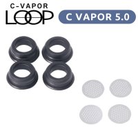 Weecke - C VAPOR 5.0 ＆C VAPOR LOOP（ウィーキーシーベイパー 5.0／ループ ） 兼用  メッシュスクリーン＆シリコン 4個セット