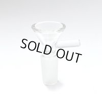 Clear Glass on Glass Bowl with Handle - ガラスボング　水パイプ用　火皿 ／ 14mm オス型