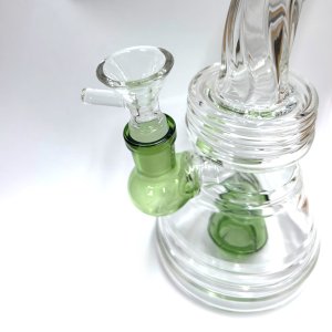 画像2: Clear Glass on Glass Bowl with Handle - ガラスボング　水パイプ用　火皿 ／ 14mm オス型
