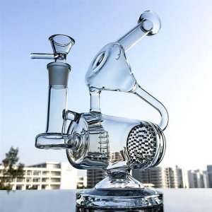 画像2: Glass Recycler Bong 23cm ガラス リサイクラー ボング