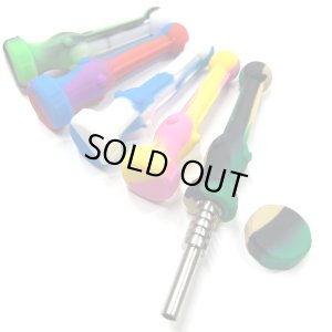 画像1: Silicone Nectar Collector ワックス用パイプ