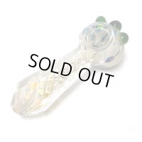Silver Furned Spiral Glass Pipe ガラスパイプ