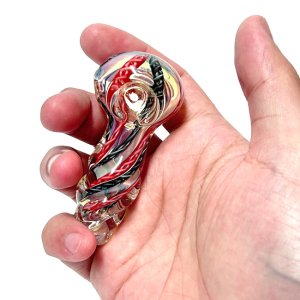 画像7: Color Changing Striped Twisted Glassスモール ガラスパイプ