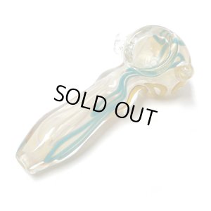 画像1: Color Changing Stripe Glass Pipe ガラスパイプ