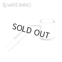 White Rhino - 2mm Quartz Banger 45° ワックス・ ダブリグ用　火皿 バンガーネイル（太さ14mm ／ オス型 ）