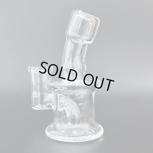 画像1: Stemless Mini Glass Bong ステムレス ミニガラス ボング（火皿なし）9.5cm