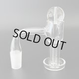 Flat Top Quartz Banger With Hollow Bubble Cap Ball & Terp Pillar フラットトップ クォーツ バンガー バブルキャップ＆タープピラー付き （WAX・ダブリグ用 火皿）