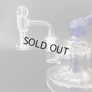 画像3: Flat Top Quartz Banger With Hollow Bubble Cap Ball & Terp Pillar フラットトップ クォーツ バンガー バブルキャップ＆タープピラー付き （WAX・ダブリグ用 火皿）