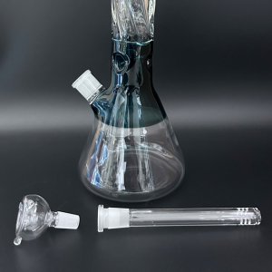 画像5: Stripe Twist Green Bubble ストライプ ツイスト グリーンバブル  アイスガラス ボング 41cm