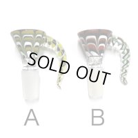 Glass on Glass Bowl - Spike ガラスボング　水パイプ用　火皿 ／ 14mm オス型