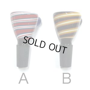 画像1: Glass on Glass Bowl - Spiral ガラスボング　水パイプ用　火皿 ／ 14mm オス型