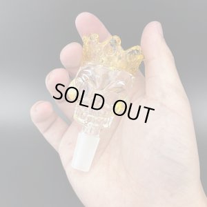 画像3: Slull with Crown Big Glass Bowl ガラスボング　水パイプ用　火皿 ／ 14mm オス型