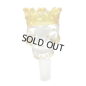 画像1: Slull with Crown Big Glass Bowl ガラスボング　水パイプ用　火皿 ／ 14mm オス型