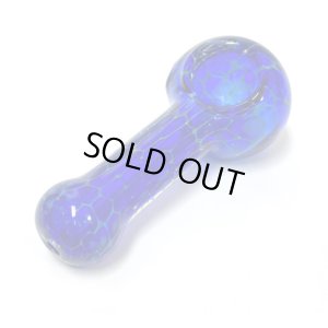 画像1: Cellular Blue Glass Spoon Pipe ガラスパイプ