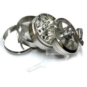 画像3: 4pc Metal Crank Grinder ハンドル付き グラインダー φ60mm