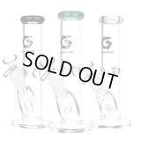 GLASS HOUSE - Pinched Straight Tube Glass Water Pipe  アイス ガラスボング  20cm