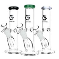 GLASS HOUSE - Pinched Straight Tube Glass Water Pipe  アイス ガラスボング  20cm