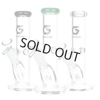 GLASS HOUSE - Pinched Straight Tube Glass Water Pipe  アイス ガラスボング  20cm