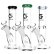 画像1: GLASS HOUSE - Pinched Straight Tube Glass Water Pipe  アイス ガラスボング  20cm (1)