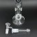 画像6: GLASS HOUSE - Pinched Straight Tube Glass Water Pipe  アイス ガラスボング  20cm