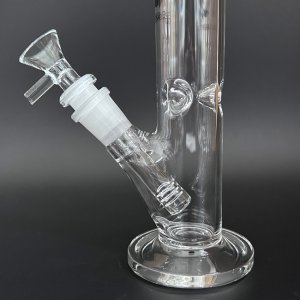 画像4: GLASS HOUSE - Pinched Straight Tube Glass Water Pipe  アイス ガラスボング  20cm
