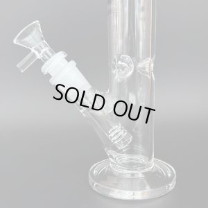 画像4: GLASS HOUSE - Pinched Straight Tube Glass Water Pipe  アイス ガラスボング  20cm