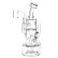 画像2: Pulsar - Debonaire Diamond Triple Perc Glass Recycler Dab Rig リサイクラー ダブリグ ボング 23.5cm (2)