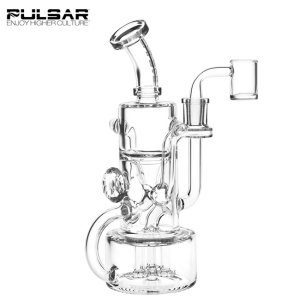 画像1: Pulsar - Debonaire Diamond Triple Perc Glass Recycler Dab Rig リサイクラー ダブリグ ボング 23.5cm